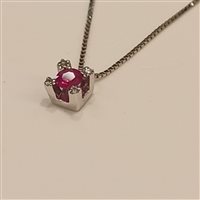 Collana Vidali Gioielli Donna in Oro bianco Rubino 0.15 Ct COOR-10-34 - COOR-10-34